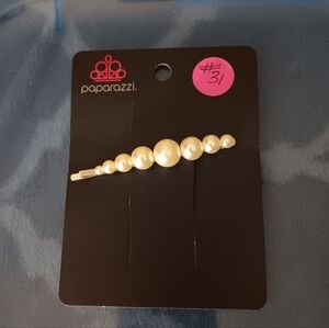 Paparazzi Elegant White Hair Clip